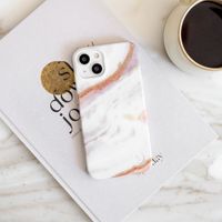 Selencia Aurora Coque Fashion Apple iPhone 15 Pro Max - Powder White Marble