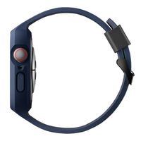 Uniq Monos 2-en-1 Bracelet Apple Watch avec Coque Hybride Apple Watch 4 á 9 / SE (44/45 mm) - Marine Blue