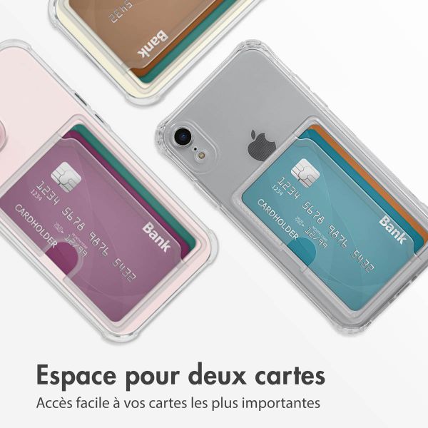 imoshion Coque silicone avec porte-cartes Apple iPhone Xr - Transparent