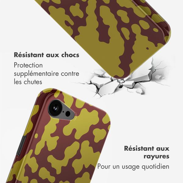 Selencia Coque arrière Vivid avec MagSafe Apple iPhone 16e - Moo'd Olive Dust