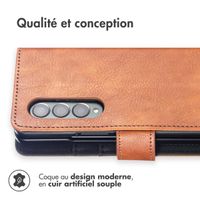 imoshion Étui de télephone portefeuille Samsung Galaxy Z Fold 4 - Marron