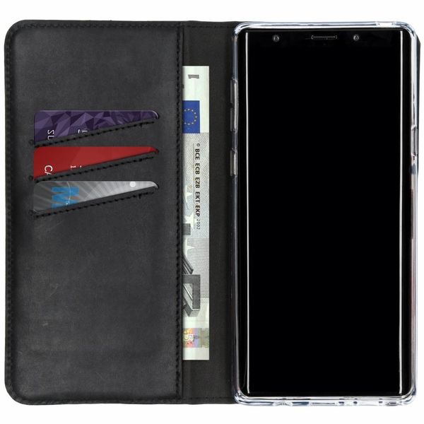 Selencia Étui de téléphone portefeuille en cuir véritable Samsung Galaxy Note 9