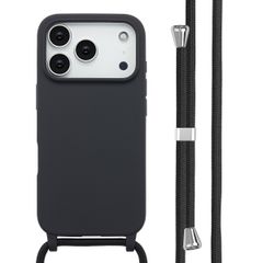 imoshion Coque en silicone avec cordon Apple iPhone 17 Pro - Noir