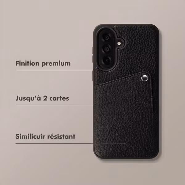 Selencia Coque Riva avec porte-cartes Samsung Galaxy A37 (5G) - Noir