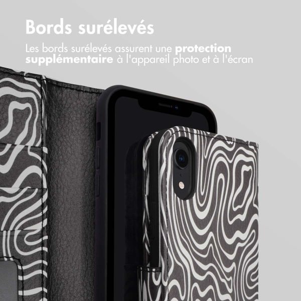 imoshion ﻿Étui de téléphone portefeuille Design iPhone Xr - Black And White