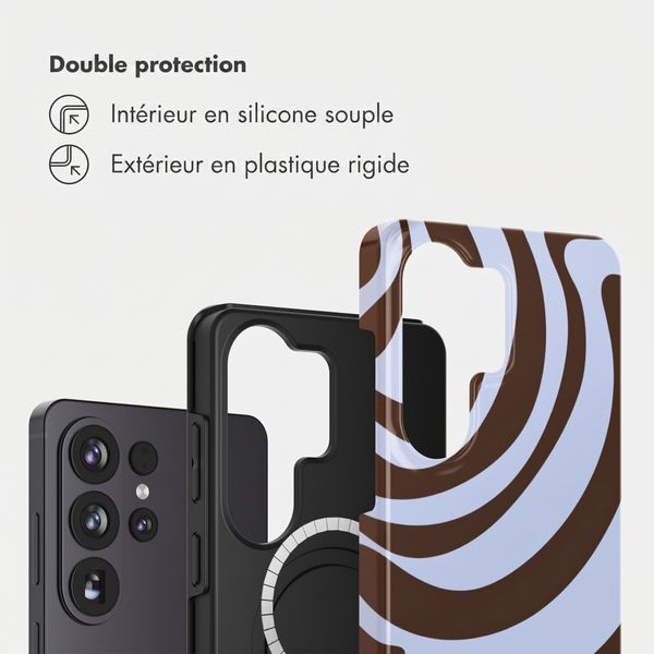 Selencia Coque arrière Vivid avec MagSafe Samsung Galaxy S26 Ultra - Dream Swirl Chocolate