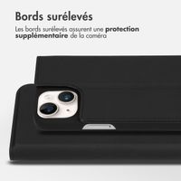 Accezz Étui de téléphone Slim Folio en cuir de qualité supérieure iPhone 14 - Noir