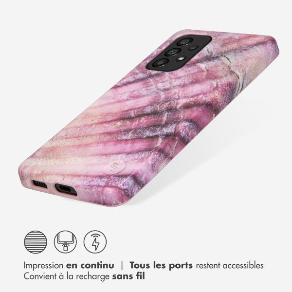 Selencia Aurora Coque Fashion Samsung Galaxy A53 - ﻿Coque durable - 100 % recyclée - Ocean Shell Purple