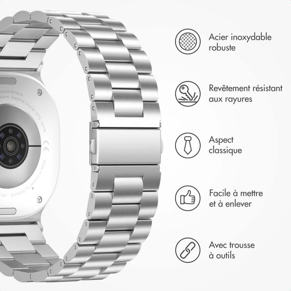 imoshion Bracelet en acier Samsung Galaxy Watch 8 (40/44mm) / Classic (46mm) - Argent