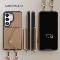 Selencia Coque de télephone Sera avec cordon et porte-cartes enveloppe Samsung Galaxy S26 Ultra - Taupe