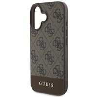 Guess Coque arrière Bottom Stripe 4G Apple iPhone 16 - Marron