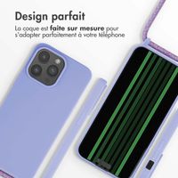 imoshion Coque en silicone avec cordon Apple iPhone 15 Pro Max - Violet