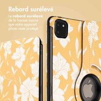 imoshion Coque tablette Design rotatif à 360° iPad Pro 11 (2018/2020/2021/2022) - Yellow Flowers