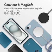 imoshion Coque arrière Color avec cordon amovible et MagSafe Apple iPhone 16e - Ash Blue