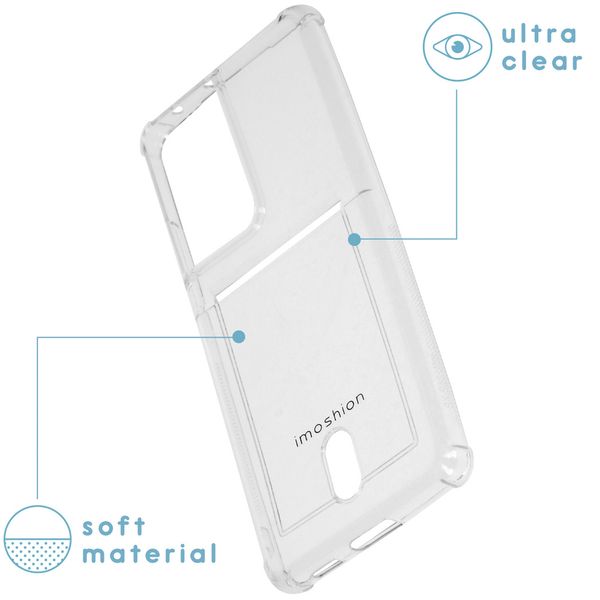 imoshion Coque silicone avec support de passe Samsung Galaxy S21 Ultra - Transparent