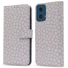 imoshion Étui de téléphone portefeuille Design Motorola Moto G34 - White Daisy