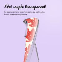 Coque personnalisée avec des fleurs iPhone 14 - Transparent