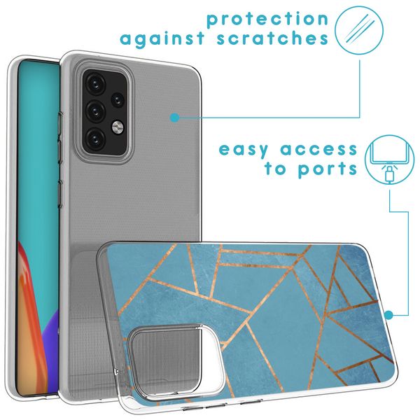 imoshion Coque Design Samsung Galaxy A52(s) (5G/4G) - Blue Graphic