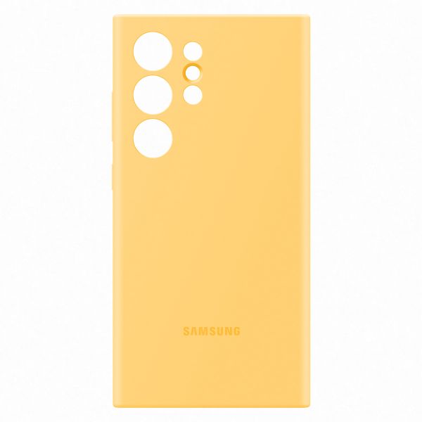 Samsung Original Coque en silicone Galaxy S24 Ultra- Yellow