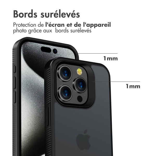 Accezz Coque Givrée Robuste Apple iPhone 15 Pro - Noir
