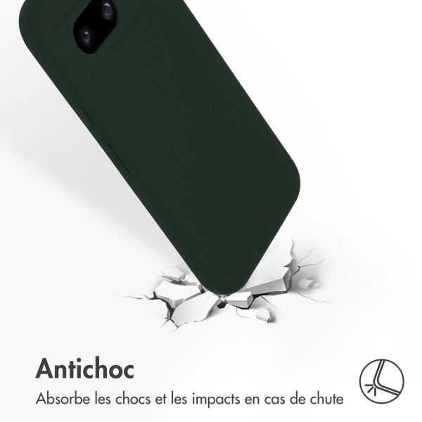 Accezz Coque Liquid Silicone Google Pixel 8a - Vert clair