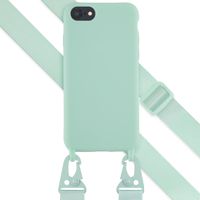 Selencia Coque silicone avec cordon amovible Apple iPhone SE (2022 / 2020) / 8 / 7 - Turquoise