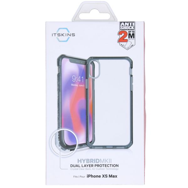 Itskins Coque Hybrid MKII iPhone Xs Max - Noir / Transparent