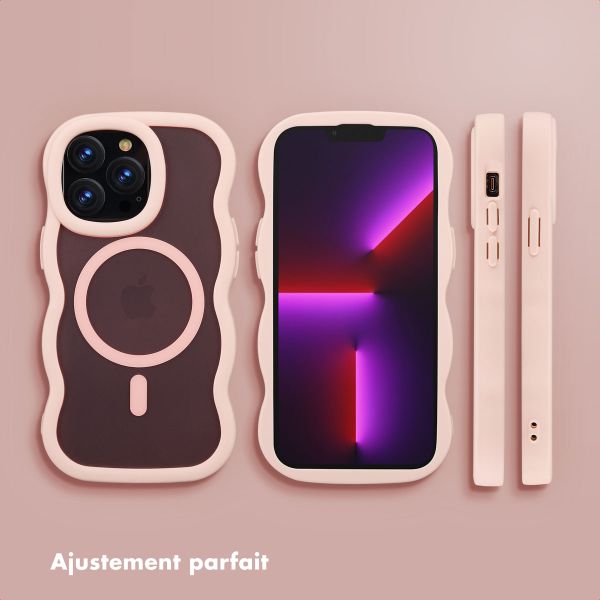 Selencia Coque arrière Wavy avec MagSafe Apple iPhone 13 Pro - Soft Pink
