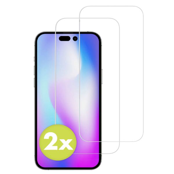 Accezz Protection d'écran en verre trempé 2-pack Apple iPhone 14 Pro
