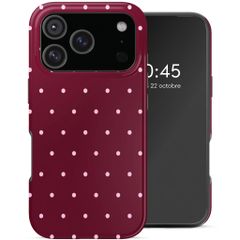 Selencia Coque arrière Vivid Apple iPhone 17 Pro Max - Happy Dots Burgundy