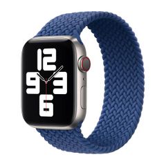 Apple Bracelet Solo tressé Apple Watch | 38/40/41/42 mm - Taille 2 - Atlantic Blue