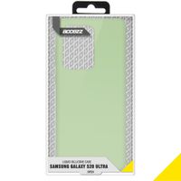 Accezz Coque Liquid Silicone Samsung Galaxy S20 Ultra - Vert