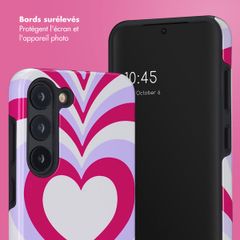 Selencia Coque arrière Vivid Samsung Galaxy S23 - Double Hearts Rubine Red Lilac