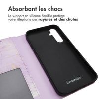 imoshion Étui de télephone portefeuille Design Samsung Galaxy A25 (5G) - Purple Marble