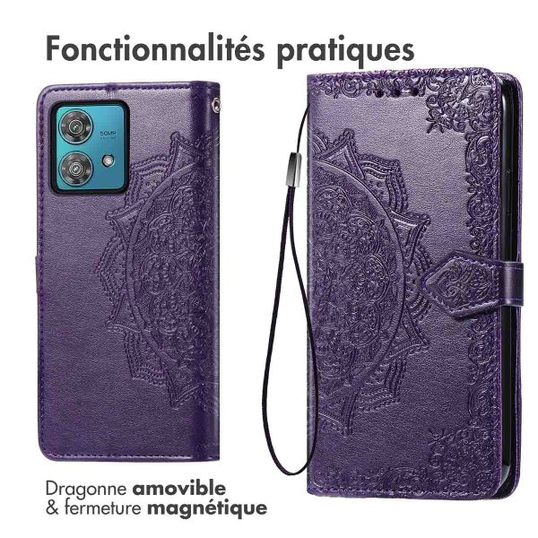 imoshion Etui de télephone Mandala Motorola Edge 40 Neo - Violet