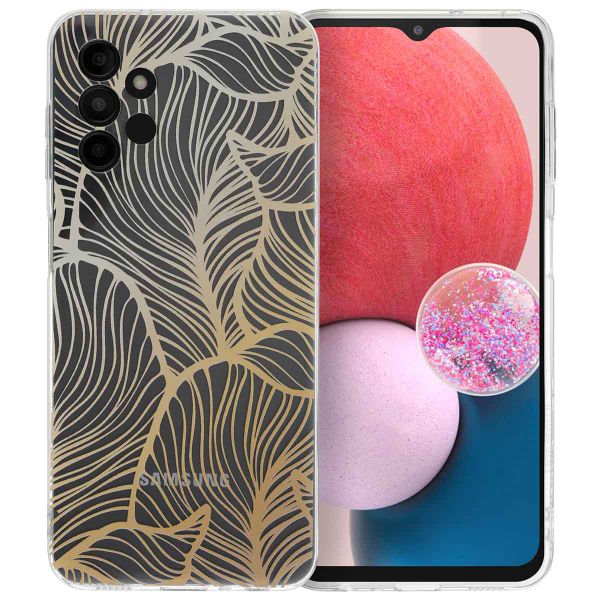 imoshion Coque Design Samsung Galaxy A13 (4G) - Golden Leaves Transparent