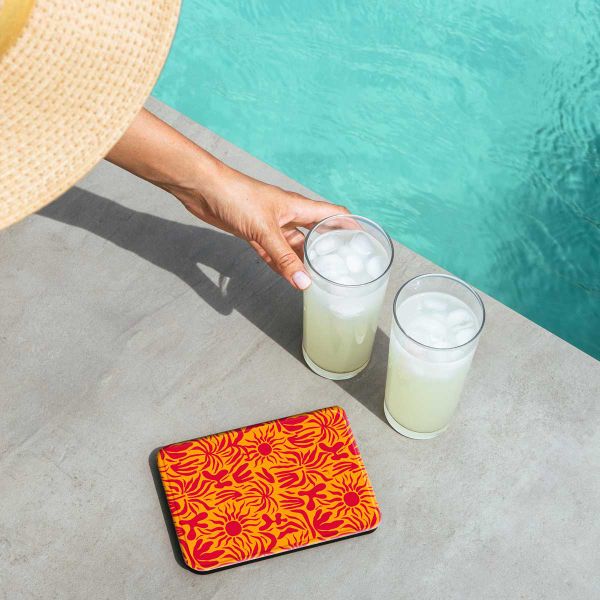 Selencia Étui de liseuse portefeuille Vivid Kobo Clara Colour / Clara BW - Tropical Vibes Apricot