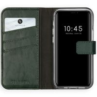 Selencia Étui portefeuille en cuir véritable Apple iPhone 12 Mini - Vert
