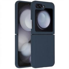 Accezz Coque Liquid Silicone Samsung Galaxy Z Flip 5 - Bleu foncé