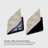 Selencia Coque tablette Vivid Apple iPad Air 11 pouces (2025) M3 / (2024) M2 / Air 5 (2022) / Air 4 (2020) - Desert Waves Beige