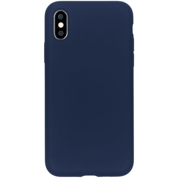 Accezz Coque Liquid Silicone iPhone Xs / X - Bleu