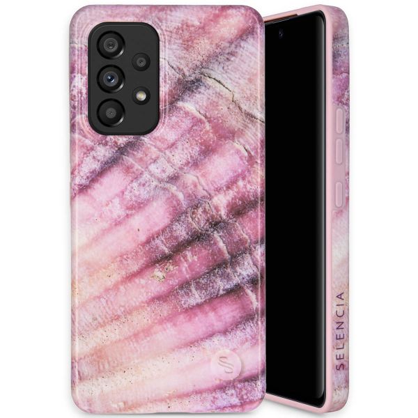 Selencia Aurora Coque Fashion Samsung Galaxy A53 - ﻿Coque durable - 100 % recyclée - Ocean Shell Purple