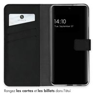 Selencia Étui de téléphone portefeuille en cuir véritable Galaxy A32 (5G) - Noir