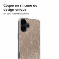 imoshion Coque Design Apple iPhone 16 - Graphic Lines Beige