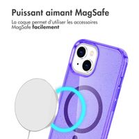 imoshion Coque Pailletée avec MagSafe Apple iPhone 15 - Paillettes Violet
