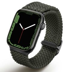 Uniq Bracelet tressé Aspen Apple Watch Series 1 t/m 11 / SE / Ultra (44/45/46/49 mm) - Cypress Green