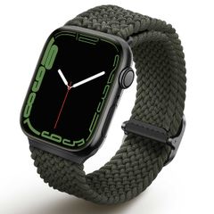 Uniq Bracelet tressé Aspen Apple Watch Series 1 á 10 / SE / Ultra (2) (44/45/46/49 mm) - Vert Cyprès