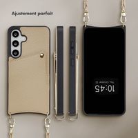Selencia Coque de télephone Nova avec cordon et porte-cartes Samsung Galaxy S24 / S25 - Beige