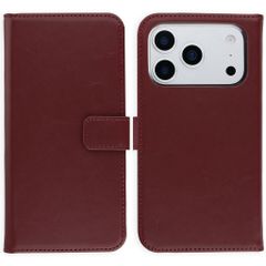 Selencia Étui portefeuille en cuir véritable Apple iPhone 17 Pro Max - Burgundy
