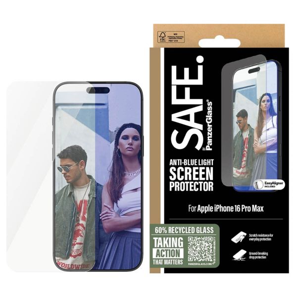 SAFE by PanzerGlass ﻿Protection d'écran EyeUltra-Wide Fit Anti avec applicateur iPhone 16 Pro Max